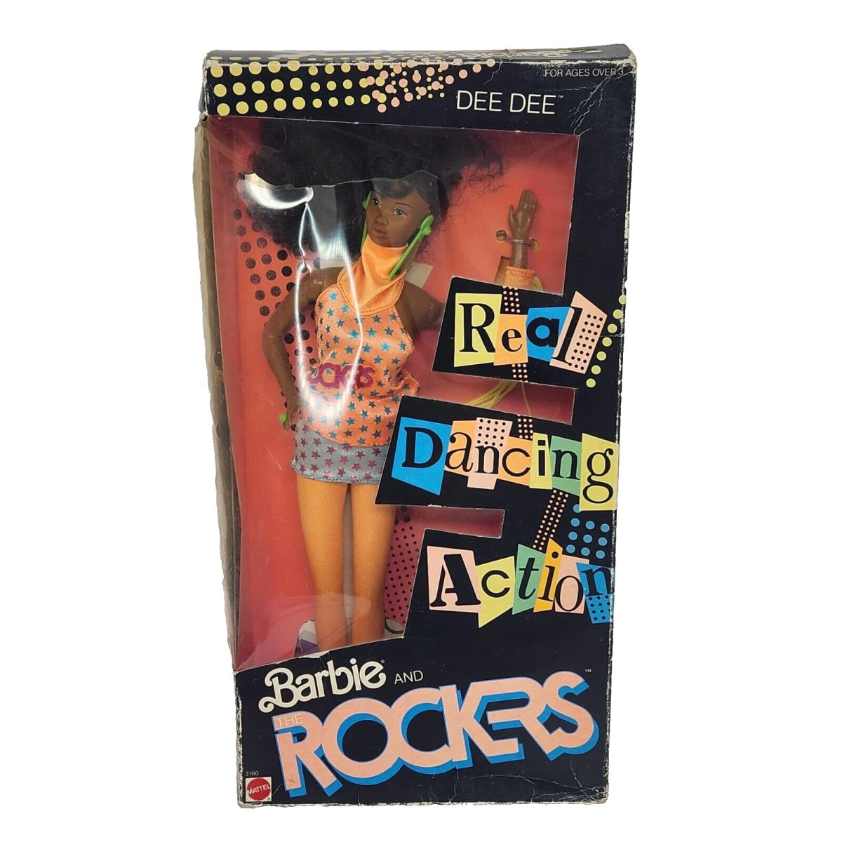 Vintage 1986 Barbie and The Rockers Dee Dee Doll Mattel 3160 Box Wear