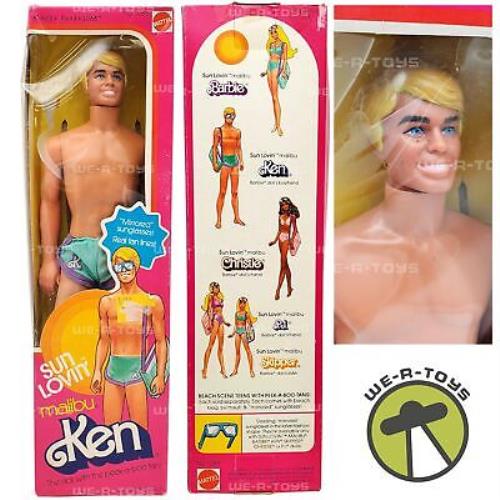 Barbie Sun Lovin` Malibu Ken Doll with Peek-a-boo Tan 1978 Mattel 1088