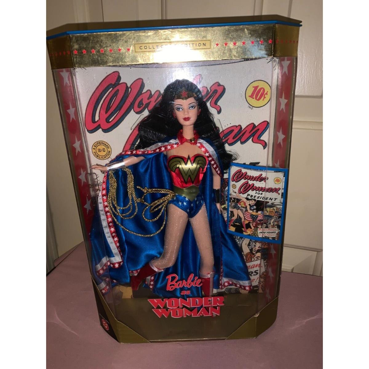 Barbie as Wonder Woman - Mattel Collector Edition 1999 Warner Bros / DC Nrfb