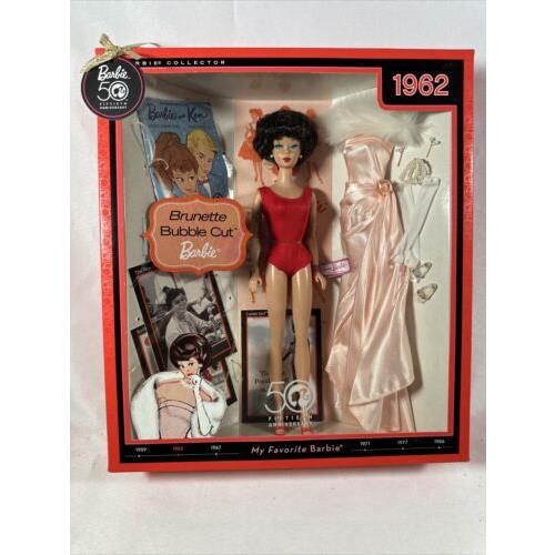 Barbie 50th Anniversary Reproduction 1962 Brunette Bubble Cut 2008 Favorite