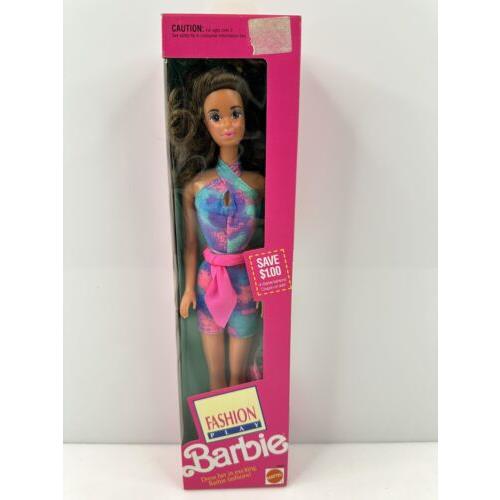 Vintage 1991 Barbie 3860 Fashion Play Doll Blue Pink