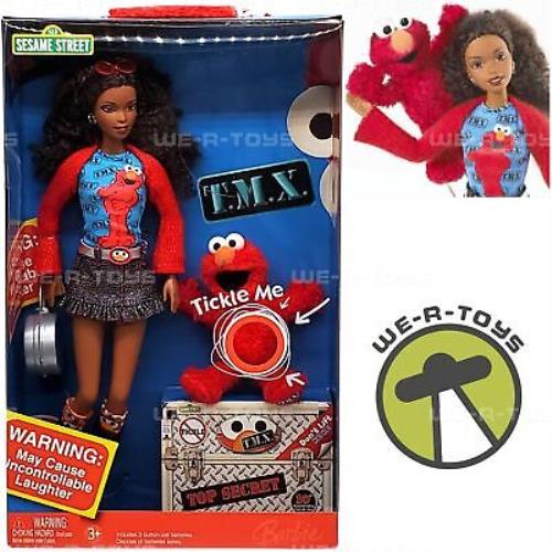 Barbie Sesame Street Tmx Elmo African American Doll with Gift Mattel K7308