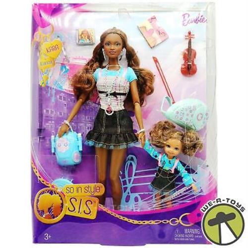 Barbie So In Style Sis Kara and Kianna Dolls 2009 Mattel No. P6916 Nrfb