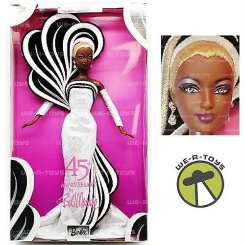 45th Anniversary Barbie Doll By Bob Mackie African American Collector Edition