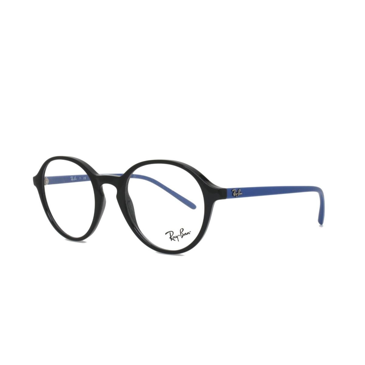 Rayban 7173 5951 49-20-145 Black Blue Custom Eyeglasses Frames