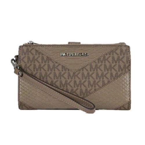 Michael Kors Jet Set Travel Large Double Zip Wallet MK Dusk Multi Python