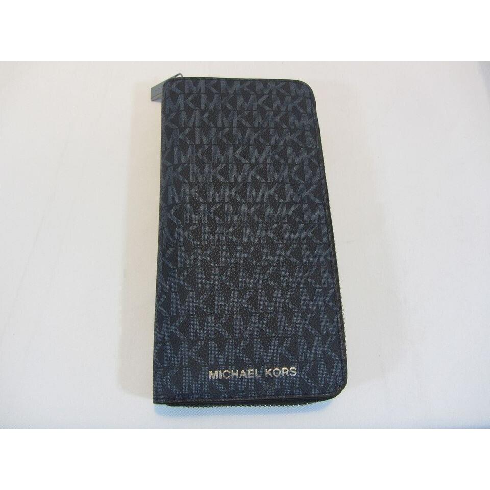 Michael Kors Cooper Signature Zip Around Tech Wallet - Navy Blue