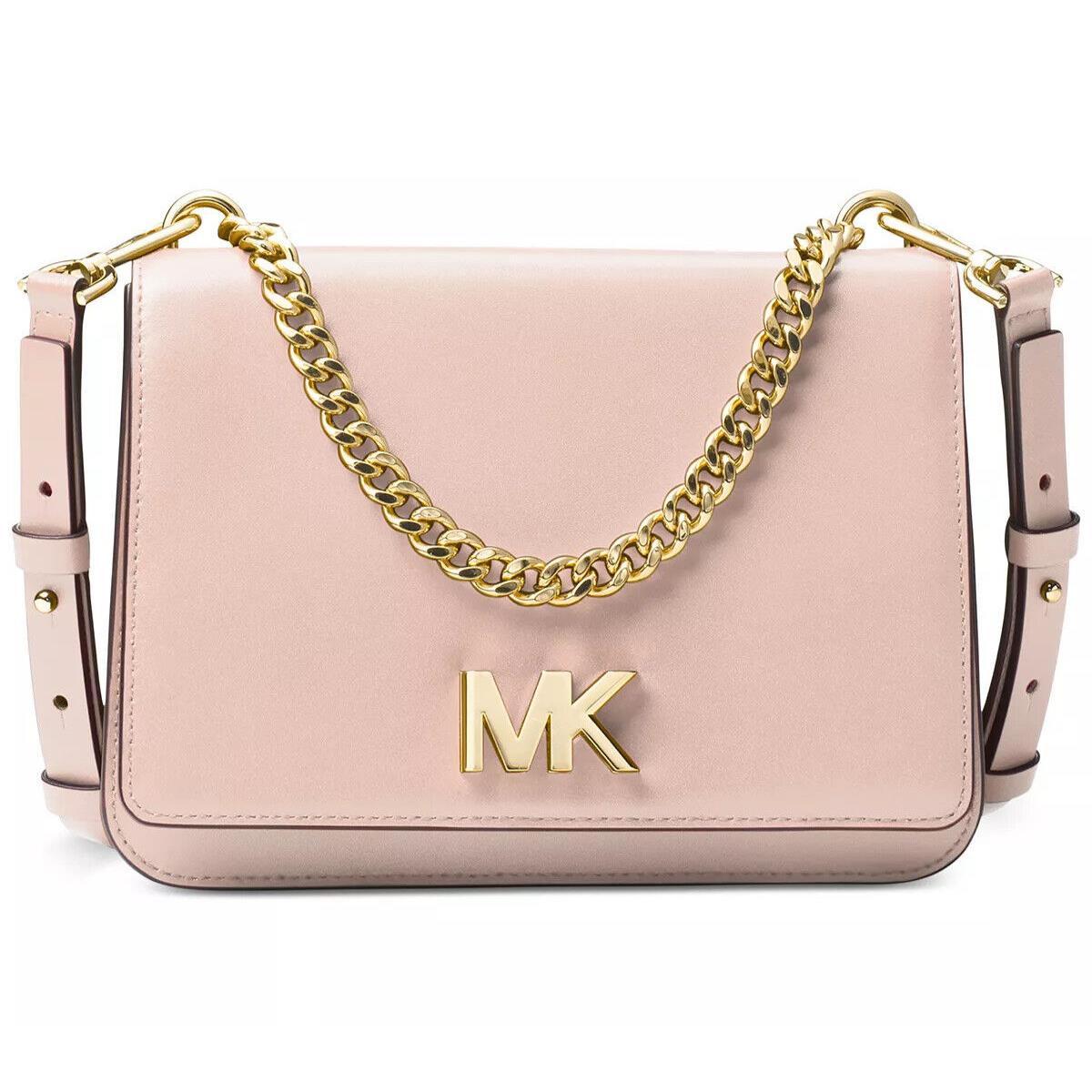 Michael Kors Womens Mott Large Chain Swag Crossbody Shoulder Bag Soft Pink