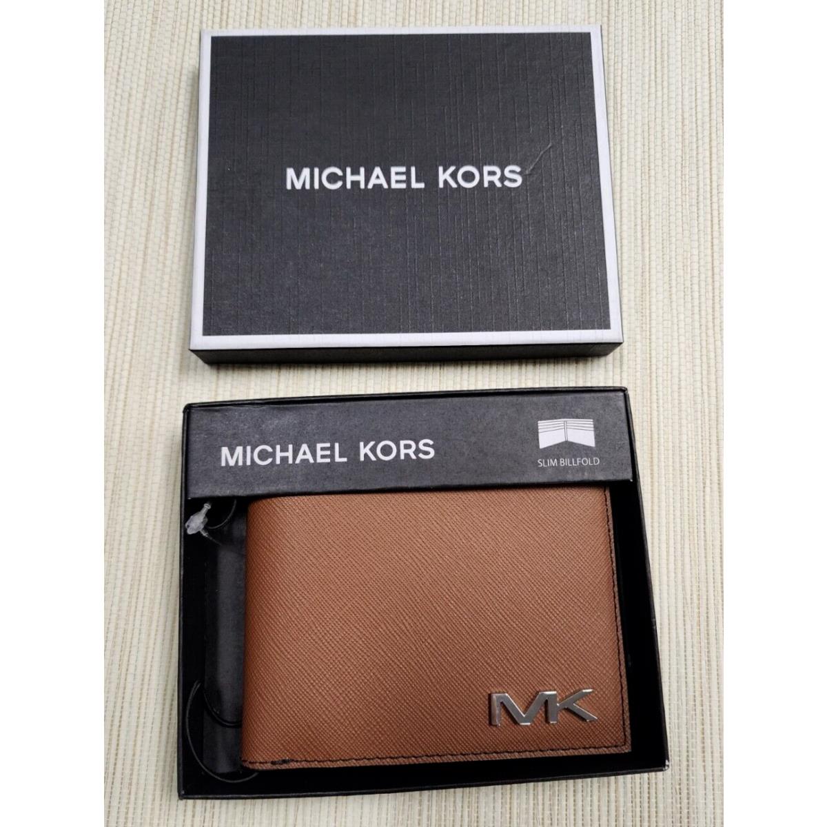 Men`s Michael Kors Brown Slim Billfold Wallet with Gift Box