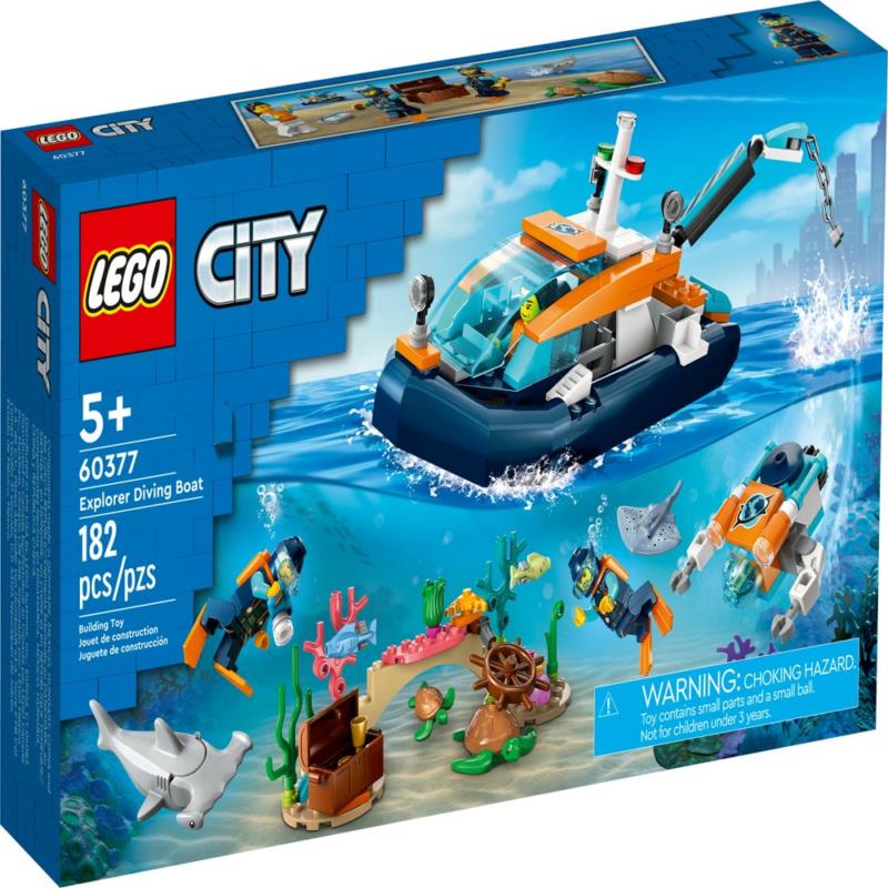 Lego City Explorer Diving Boat 60377 Ocean Building Toy Set Gift