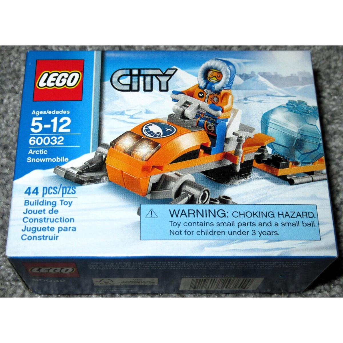 Lego City 60032 Arctic Snowmobile Retired Nisb Snowmobile Ice Crystal Sled