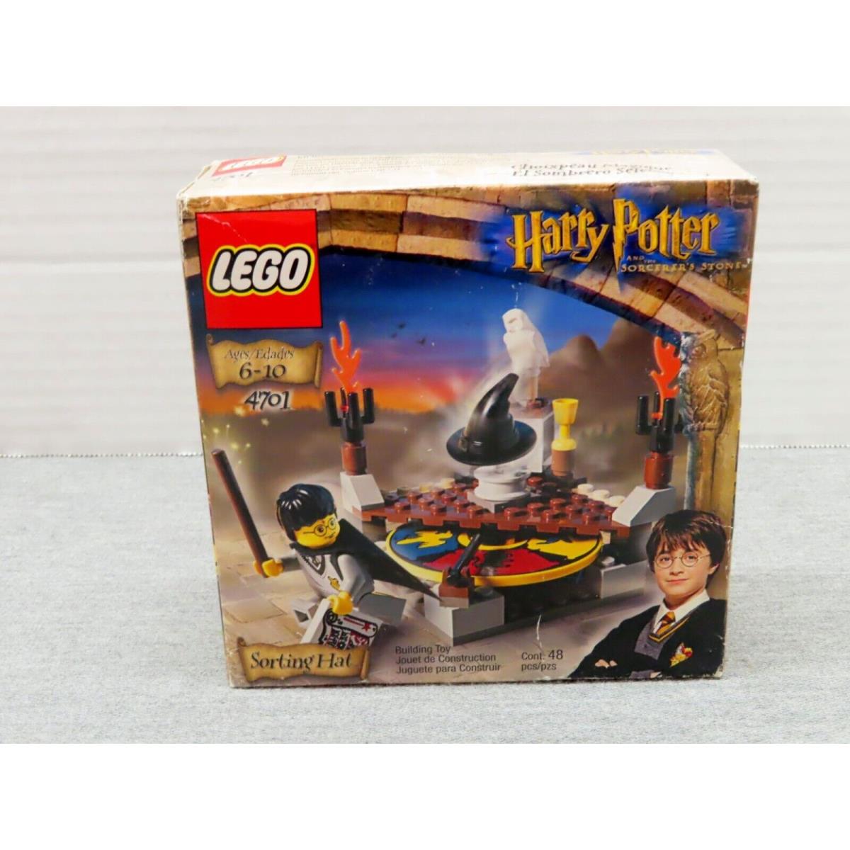 Lego Harry Potter Sorcerer`s Stone The Sorting Hat 4701 2001 Worn Box