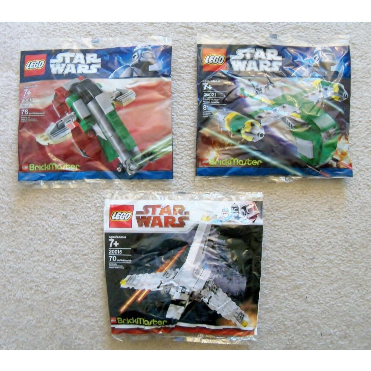 Lego Star Wars - Rare - 3 Brickmaster Sets - 20016 Fett 20019 20021