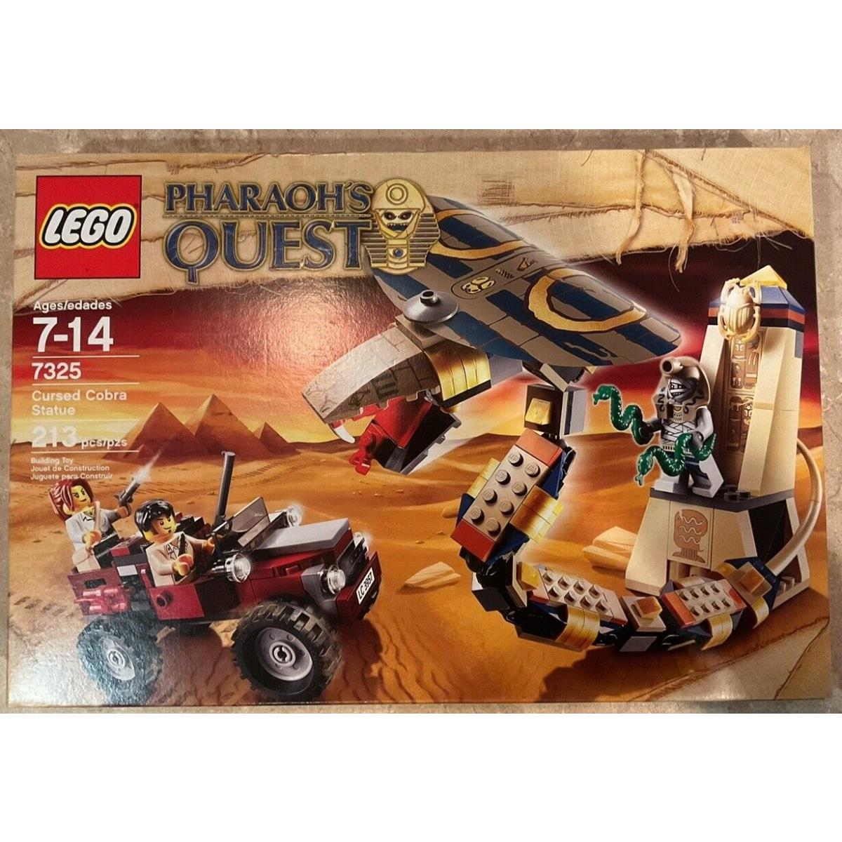 2011 Lego Pharaoh`s Quest: Cursed Cobra Statue 7325 W/crease