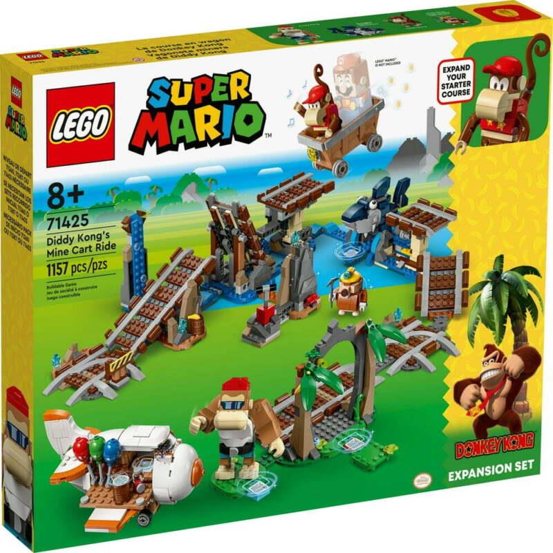 Lego Super Mario Diddy Kong`s Mine Cart Ride Expansion Set 71425 Building Toy