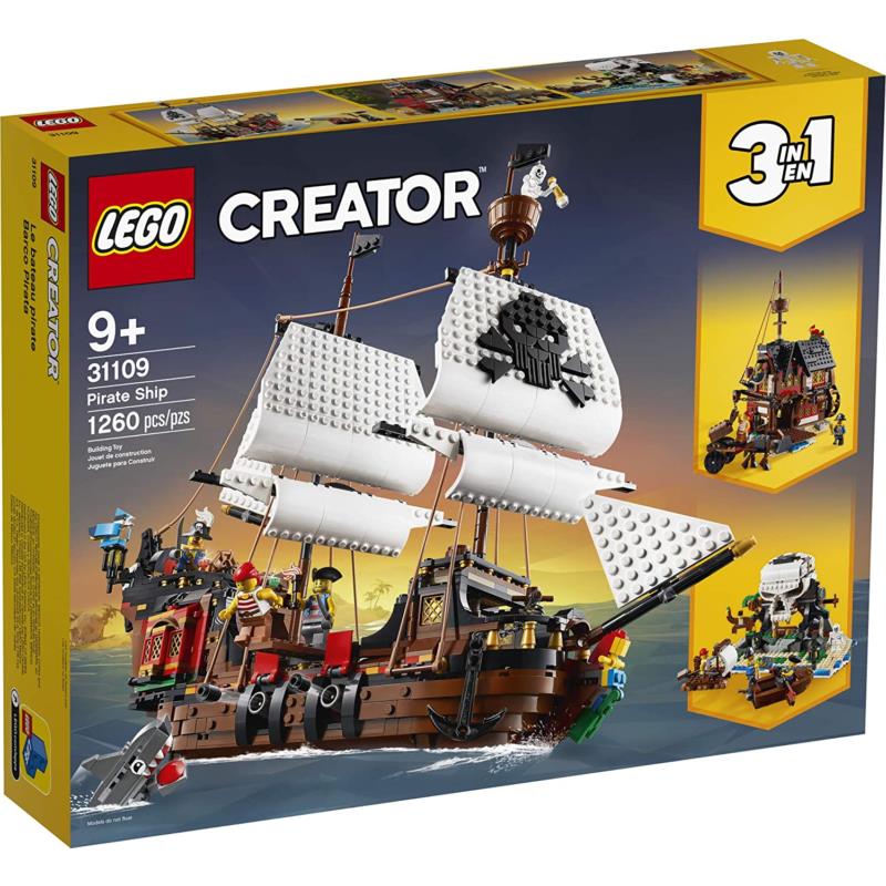 Lego Creator 3 in 1 Pirate Ship 31109 Building Toy Set Gift