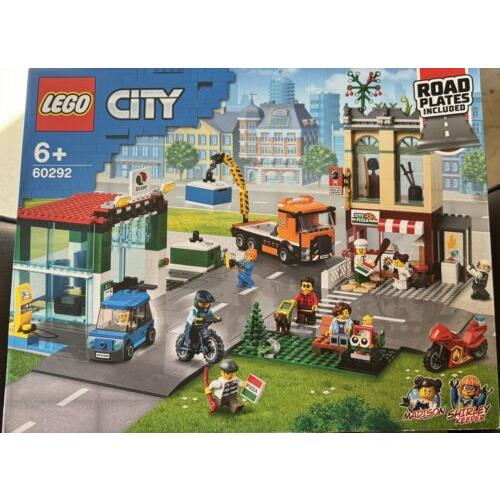 Lego City Town Set: 60292 Town Center W/ Road Plates Baby Figures