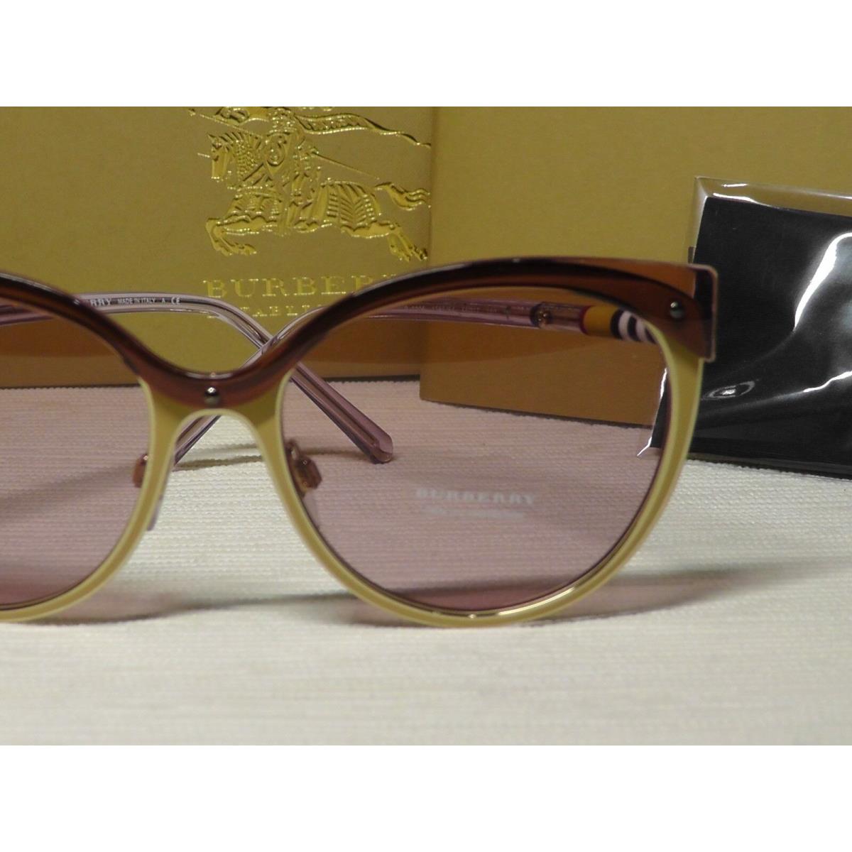Burberry sunglasses  - Beige/Brushed/ Gold-tone Frame, Light Pink Lens 4