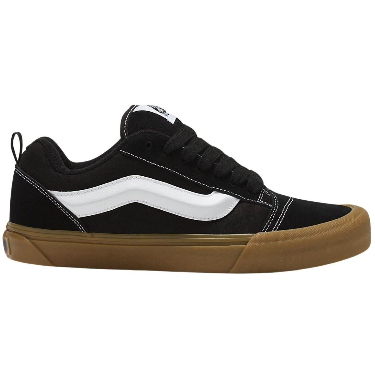 Vans Knu Skool Men`s Casual Skate Shoes All Colors US Sizes 7-14 Black / Gum