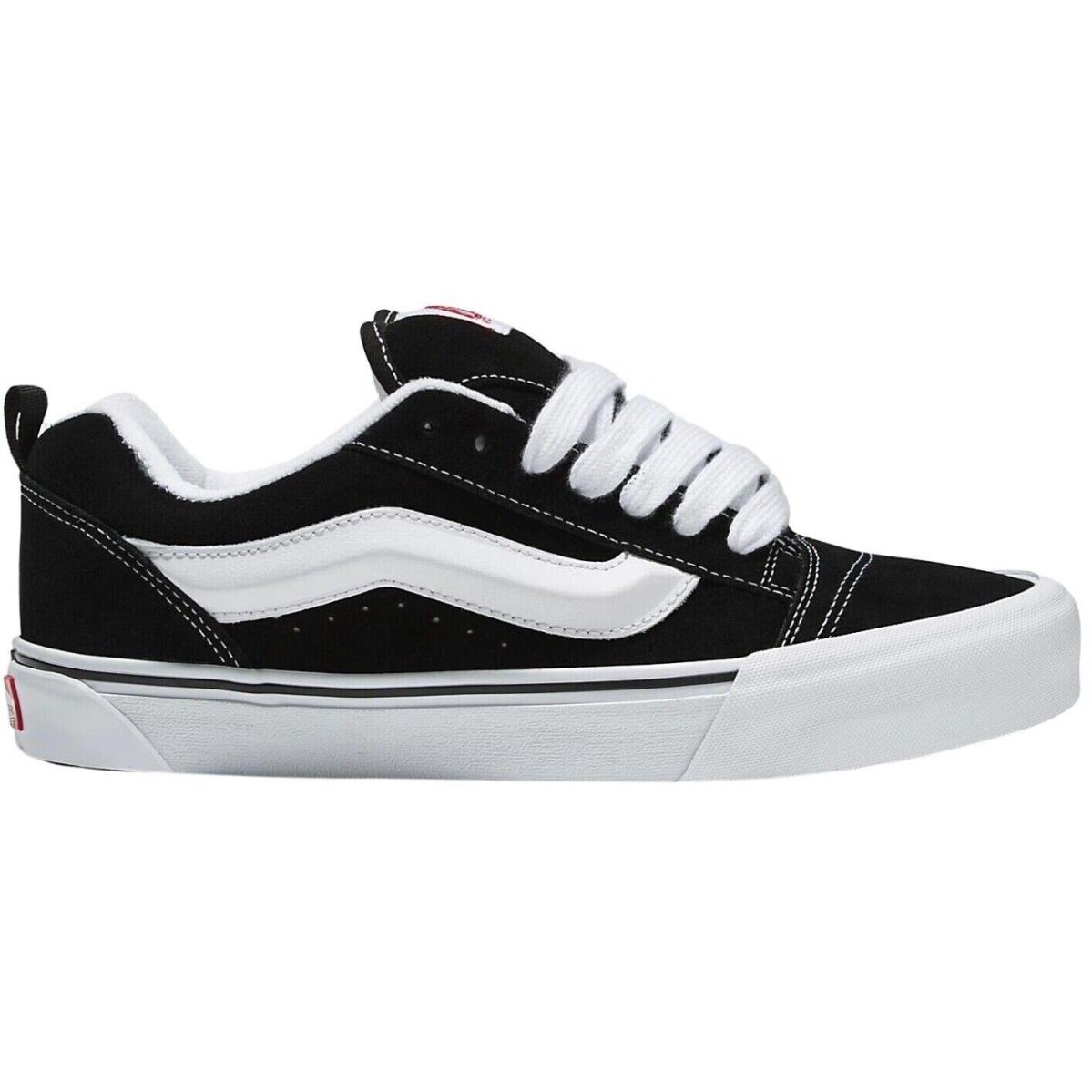 Vans Knu Skool Men`s Casual Skate Shoes All Colors US Sizes 7-14 Black / True White