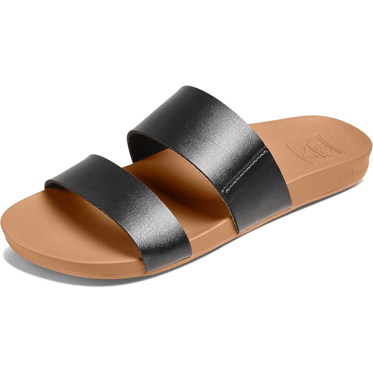 Reef Women`s Cushion Vista Slide Sandal Black/Natural