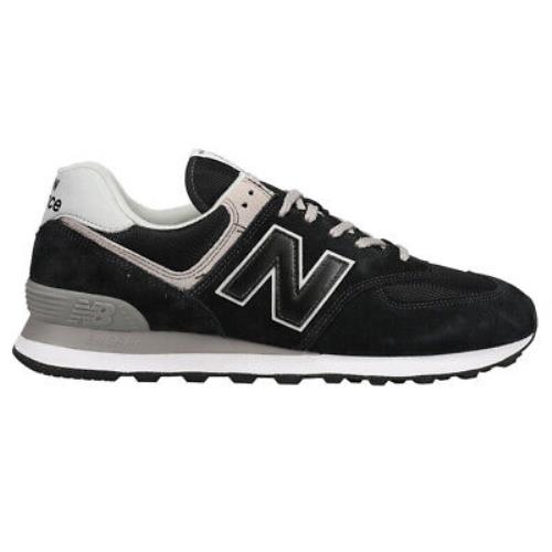 New Balance 574 Lace Up Mens Black Grey Sneakers Casual Shoes ML574EVB