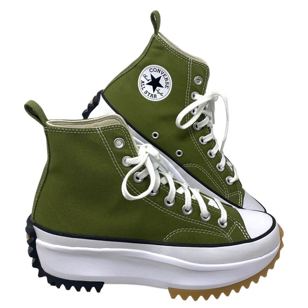 Converse Run Star Hike Platform Women`s Shoes Skate Green Canvas High A05700C
