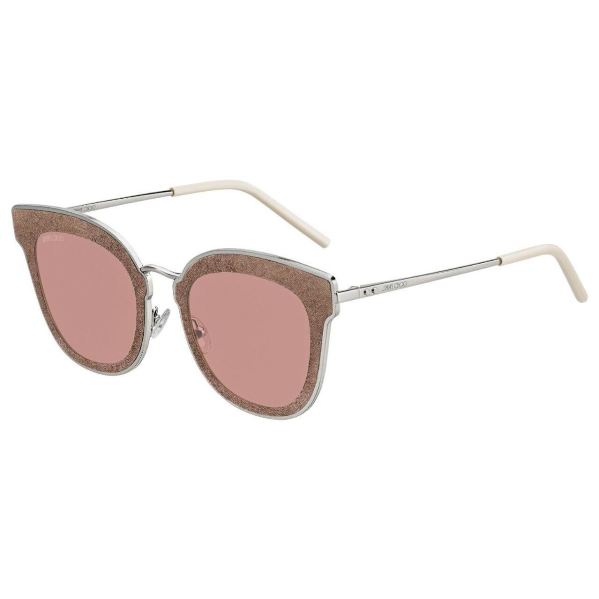 Jimmy Choo Nile/s S0J 2M Silver Beige-brown Pink Anti-reflection