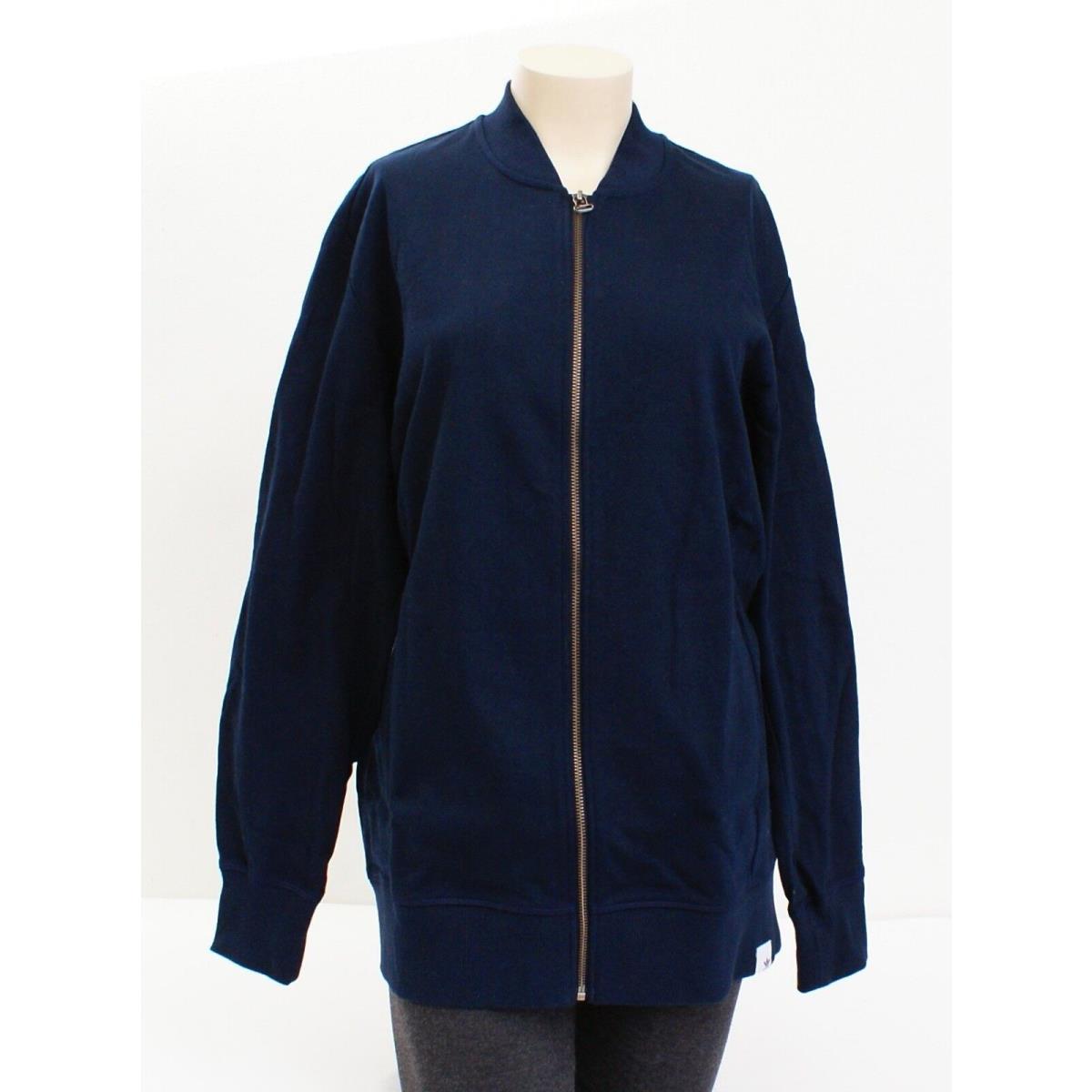 Adidas Navy Blue Xbyo Track Top Full Zip Jacket Women`s