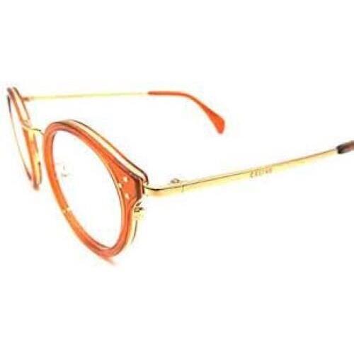 Celine CL50001U 042 Gold/transparent Orange Eyeglasses 46mm 22 140