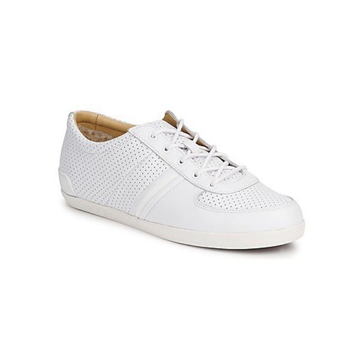 Ugg Men`s Brook-lin Perforated White Low Top Lace Up Casual Sneakers Shoes - White