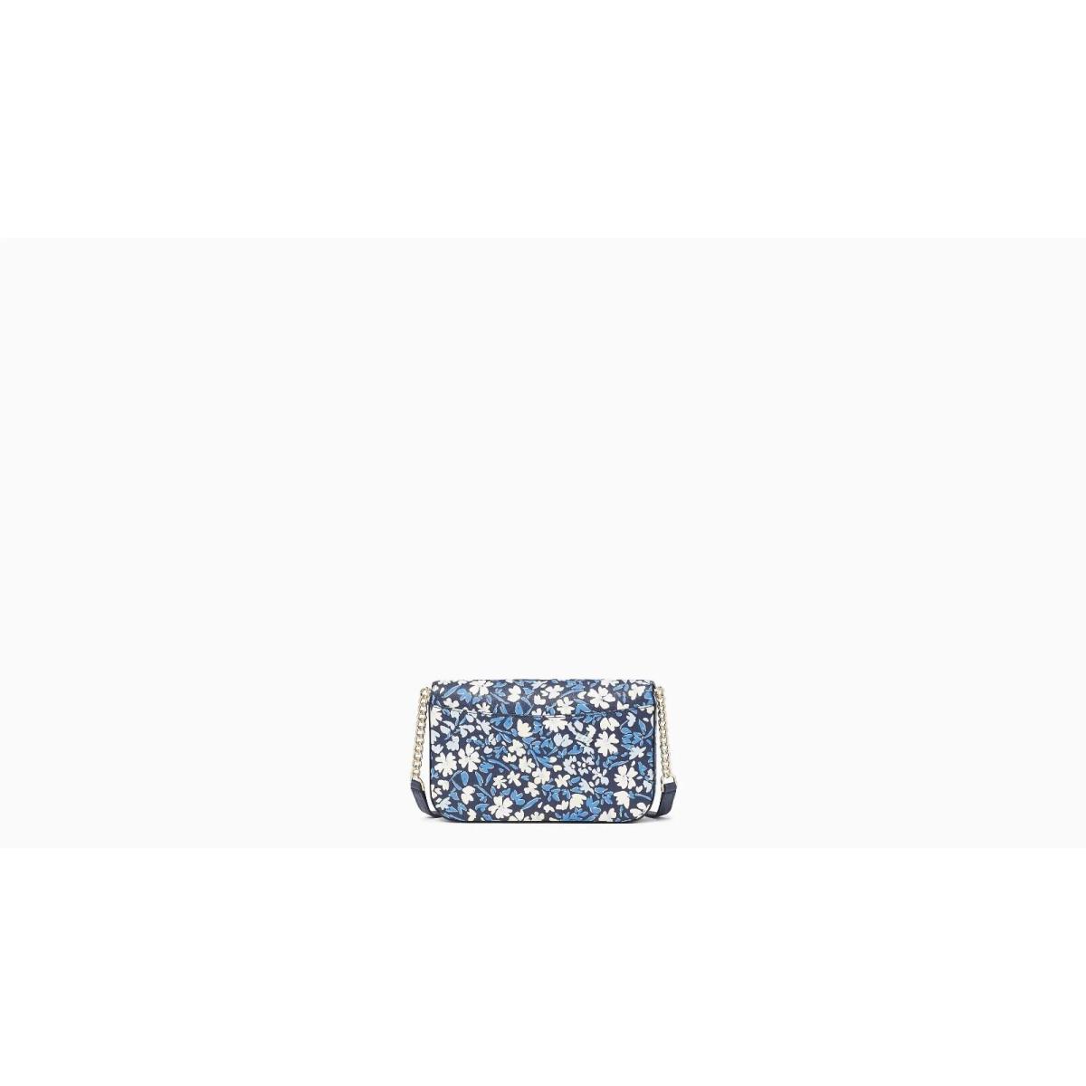 New Kate Spade Kristi Chain Flap Crossbody Bag in Blue Floral Shoreside