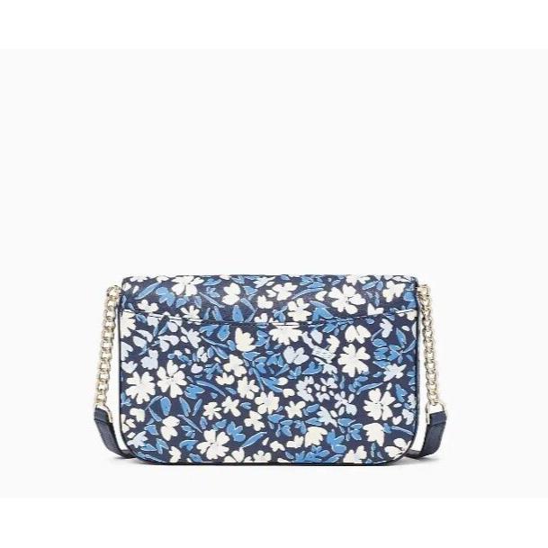 New Kate Spade Kristi Chain Flap Crossbody Bag in Blue Floral Shoreside