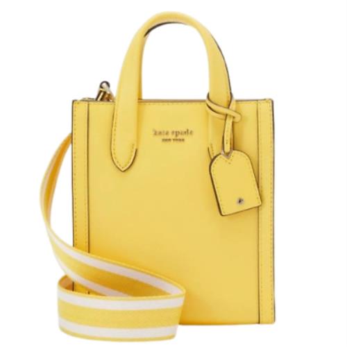 Kate Spade Manhattan Mini Tote Crossbody Yellow Leather Shoulder Bag