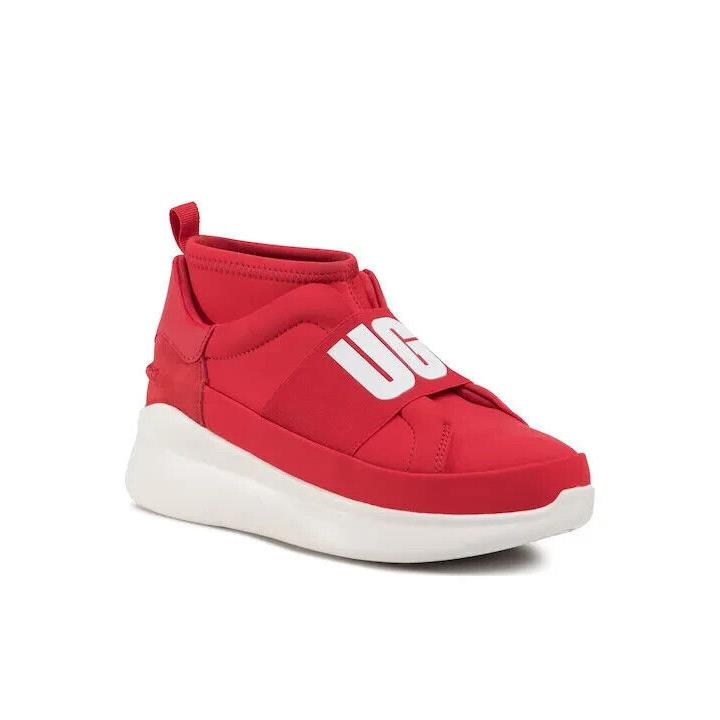 Ugg Neutra 1095097 Woman`s Red White Neoprene Slip On Sneaker Shoes US 7 UGG148 - Red White