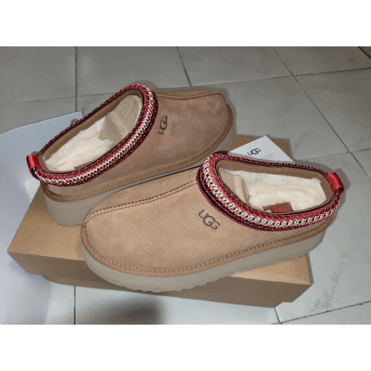 Ugg Tazz Slipper Platform Shoes Chestnut Color Size 9 Platform