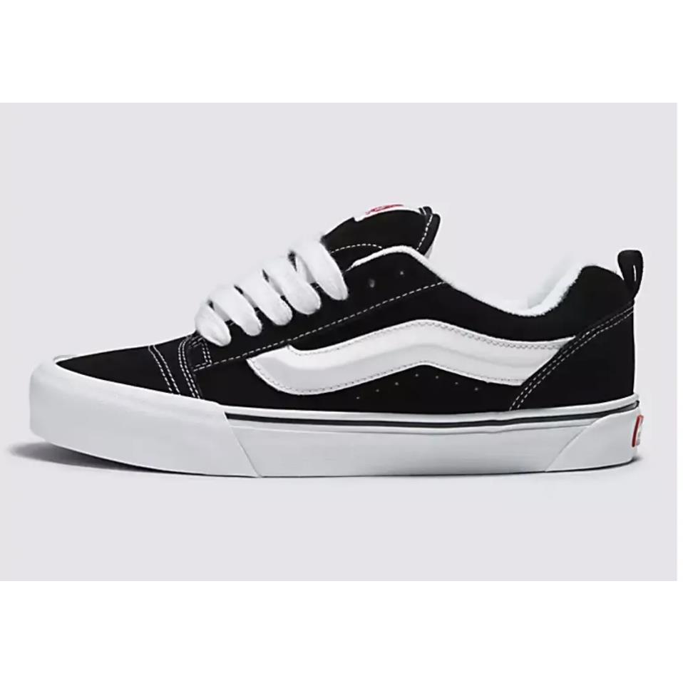 Mens sz 8.5 Vans Knu Skool Skate Shoes Sneakers Black/true White