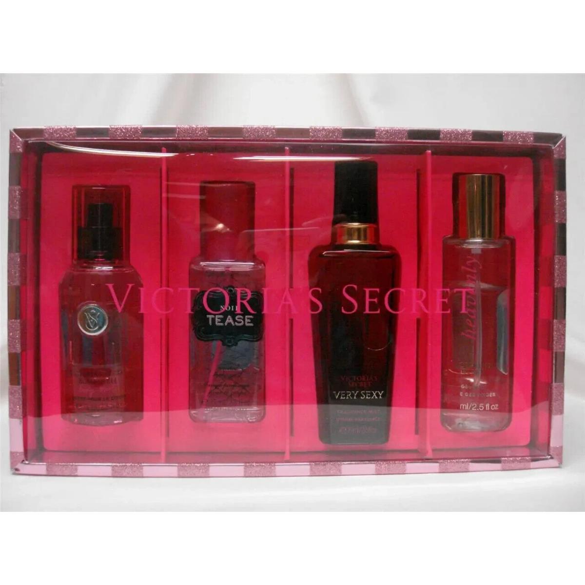 Victoria Secret 4pc Gift Set: Heavenly Very Sexy Noir Tease Bombshelll