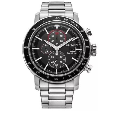 Citizen Men`s Eco Drive Brycen Chronograph Stainless Steel Watch CA0858-57E