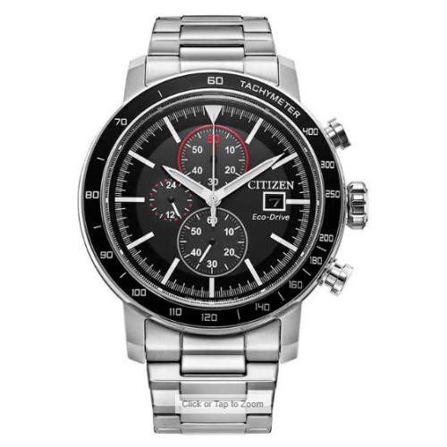 Citizen Eco-drive Brycen Chronograph Stainless Quartz Men`s Watch CA0858-57E