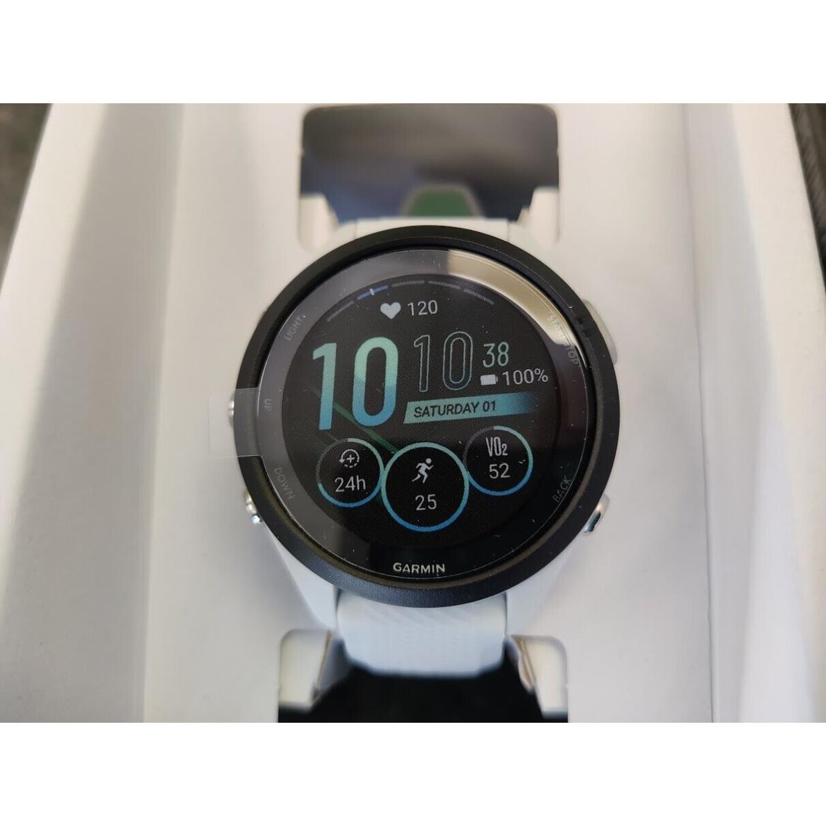 Garmin Forerunner 265S Whitestone White and Teal Smartwatch Smart Watch Running
