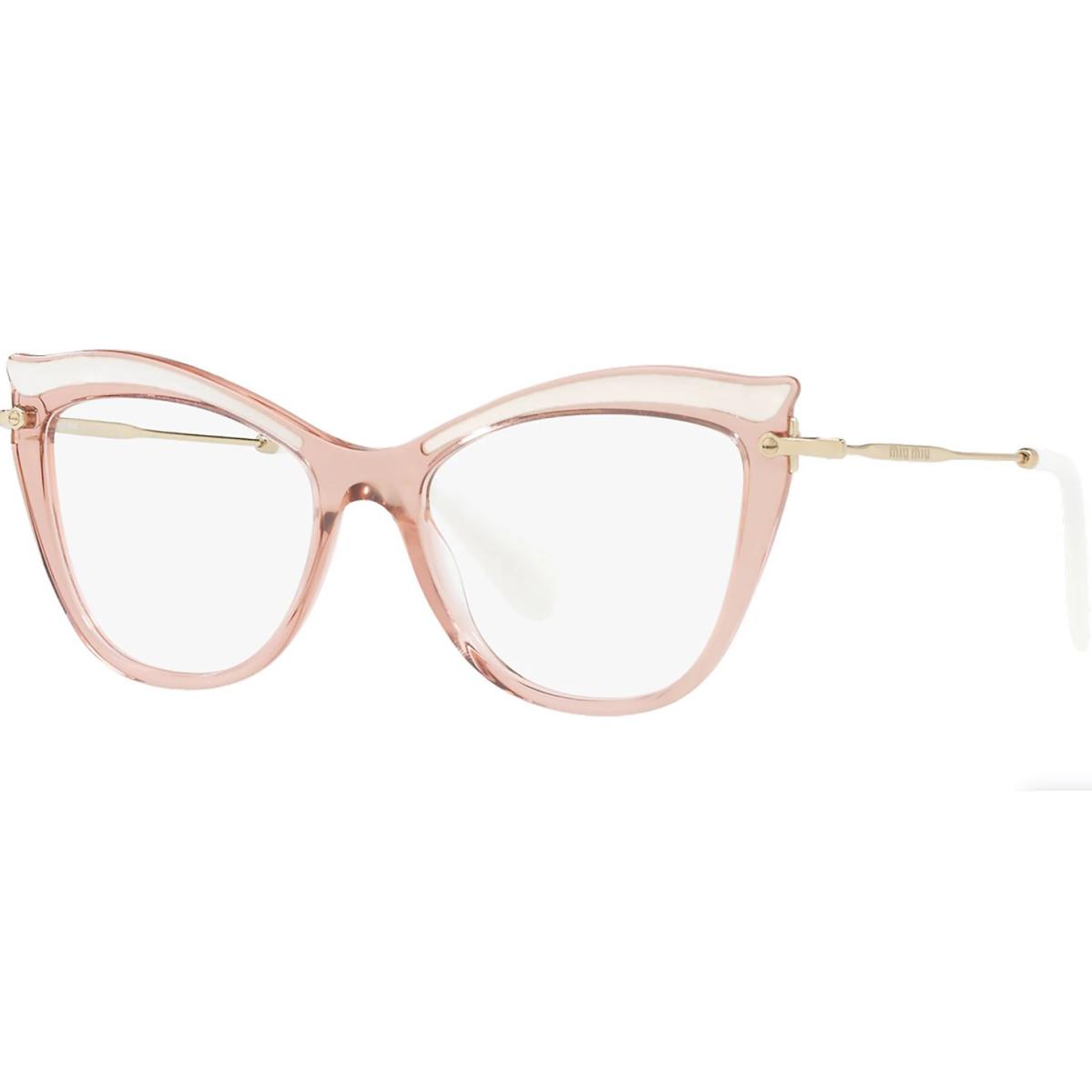 Miu Miu MU 06PV VH01O1 Transparent Pink Cat Eye Women`s Eye Glasses