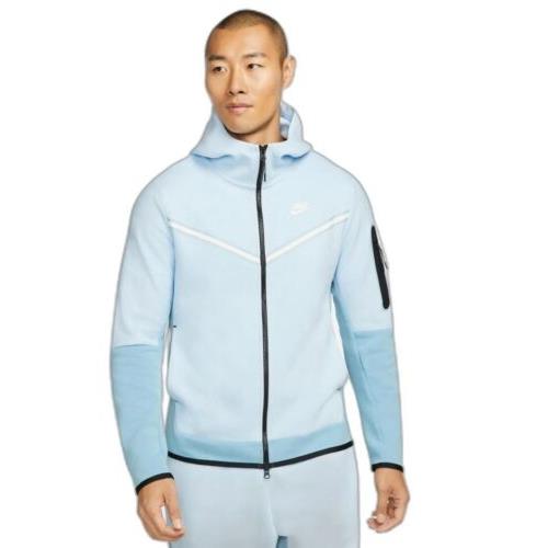 Nike Sportswear Tech Fleece Full Zip Hoodie Celestine Blue Men`s L CU4489-441