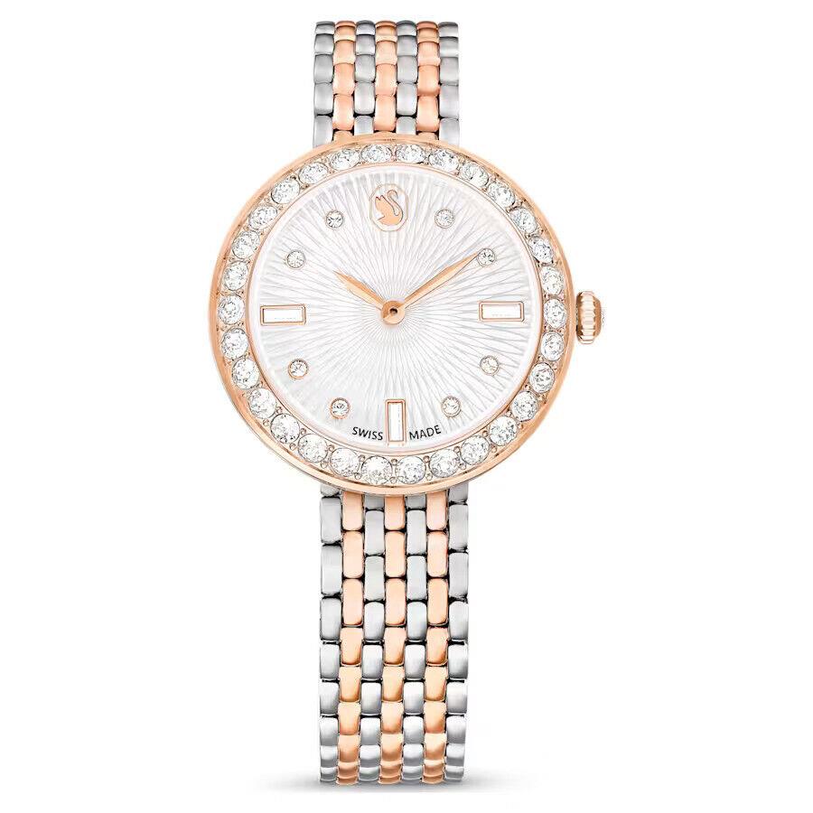 Swarovski Crystal Certa Watch Swiss Made Metal Bracelet Rose Gold Tone 5672971