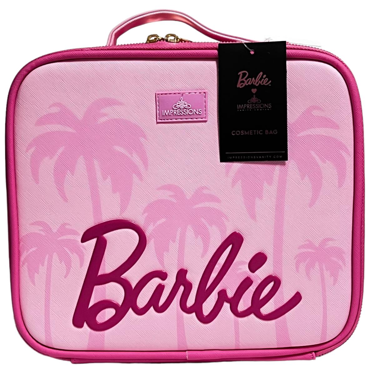 Barbie Cosmetic Bag by Impressions Zippered Pockets Adjustable Dividers 11x10x4
