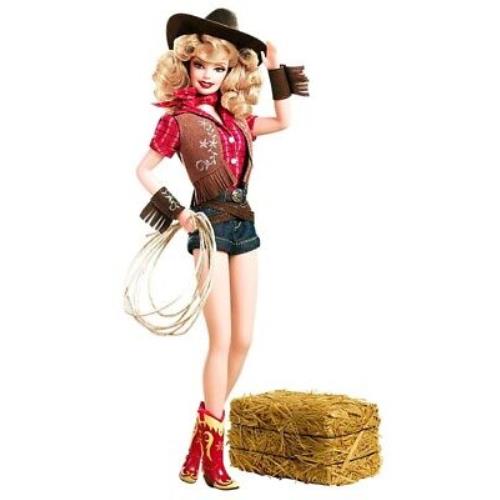 Way Out West Blonde Barbie Doll Pin-up Girls Collection Platinum Label K3162