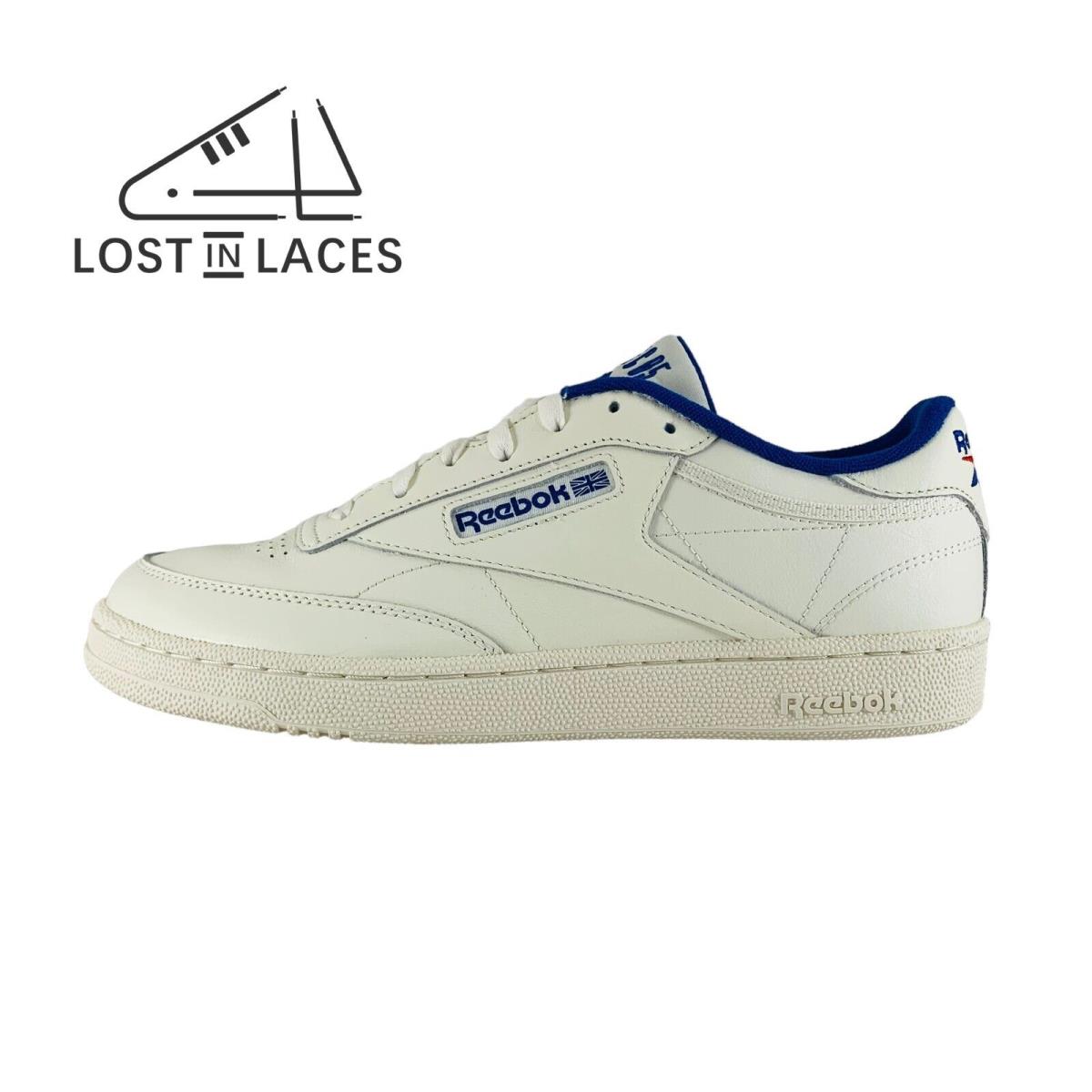 Reebok Club C 85 White Vector Blue Sneakers Shoes IE9388 Men`s Sizes