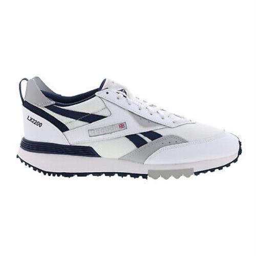 Reebok LX2200 GW7201 Mens White Leather Lace Up Lifestyle Sneakers Shoes
