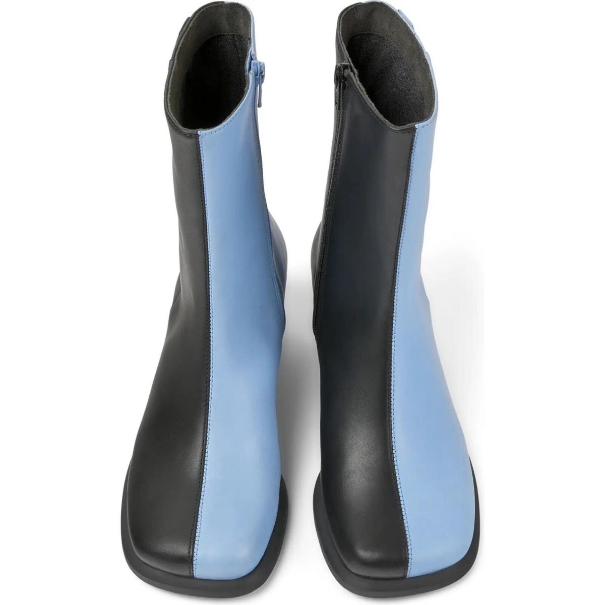 Camper Twins Two Tone Colorblock Black Blue Leather Boots Size US 9