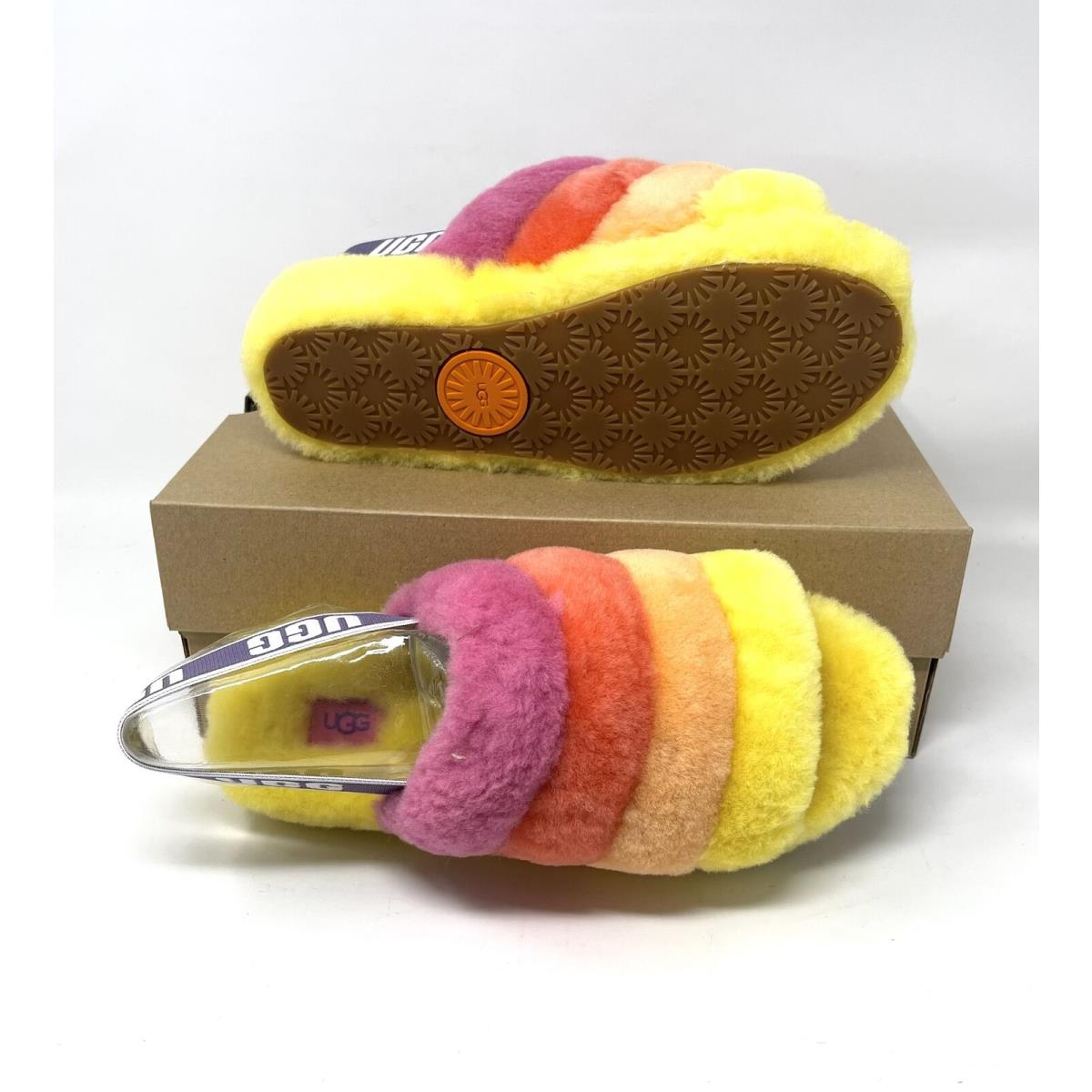 Ugg Fluff Yeah Slide Yellow Pink Red Black White Women`s Size 1097169 Pryw